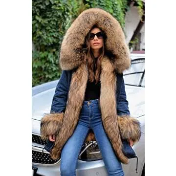 Warm Plus Size Hooded Parka Coat for Women - Aofur