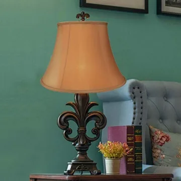 Royal Style Medium Lamp Shades - Natural Linen Elegance