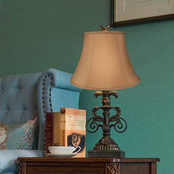 Royal Style Medium Lamp Shades - Natural Linen Elegance