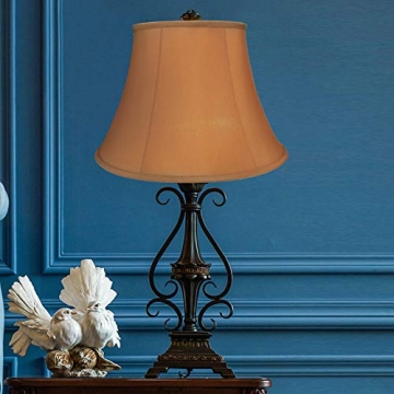 Royal Style Medium Lamp Shades - Natural Linen Elegance