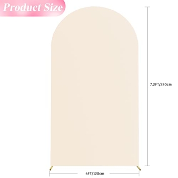 Wokceer 7.2FT Spandex Wedding Arch Cover for Events
