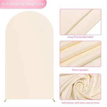 Wokceer 7.2FT Spandex Wedding Arch Cover for Events