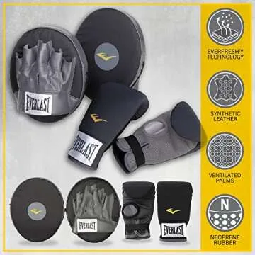 Everlast 3010 Boxing Fitness Kit, Black/Grey
