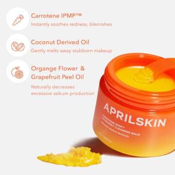 APRILSKIN Double Cleanse Duo – Carrotene IPMP™ Hydromelt Cleansing Balm & Pink Aloe Facial Polish Cleanser, Hydrating and Gentle Care for Fresh, Radiant Skin
