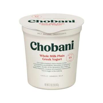 Chobani Greek Yogurt 4 Percent Whole Fat Plain, 32 Ounce - 6 per case._AB