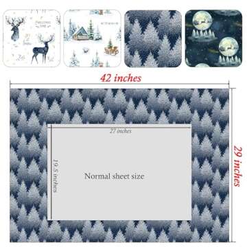 WAPLIGHAL Eco-Friendly Blue Christmas Wrapping Paper