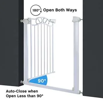 Flalivi 51.6" Baby Gate for Stairs and Doorways