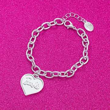 Charming Barbie Chunky Heart Bracelet in Silver - Perfect Gift