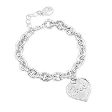 Charming Barbie Chunky Heart Bracelet in Silver - Perfect Gift
