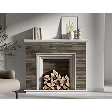 SINGULARWOOD Vinyl Wall Planks,Self-Adhesive Vinyl Panels for Walls,Peel and Stick Easy Installation (12 pcs/18 Sq Ft/Box),Driftwood-Light Grey