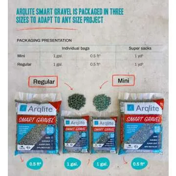 Arqlite Smart Gravel | Eco-Friendly Plant Drainage for Healthy Roots | Pots & Raised Garden Beds | Yard and Pot Decoration | Lightweight & Clean (1-Gal Regular Size)