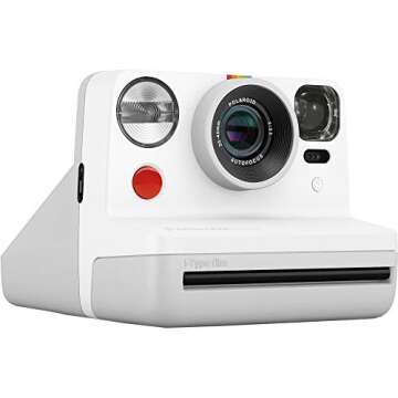 Polaroid Now i-Type Instant Film Camera (White) + Polaroid Color Film Bundle
