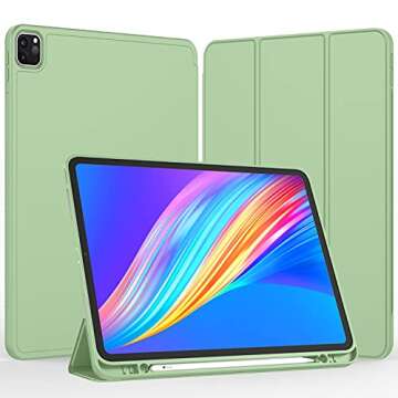 iMieet iPad Pro 12.9 Inch Case 2022/2021/2020/2018 (6th/5th/4th/3rd Gen) with Pencil Holder [Support...