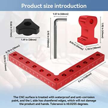 Mikego 90 Degree Corner Clamp Set for Woodworking Projects