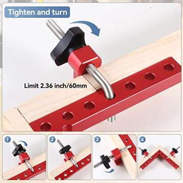 Mikego 90 Degree Corner Clamp Set for Woodworking Projects