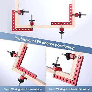 Mikego 90 Degree Corner Clamp Set for Woodworking Projects