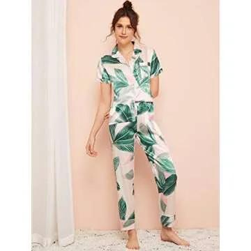 Milumia Women's Floral Pajamas Set for Sleep & Lounging