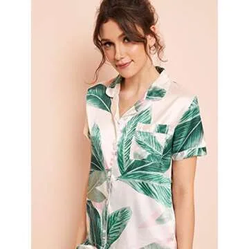 Milumia Women's Floral Pajamas Set for Sleep & Lounging