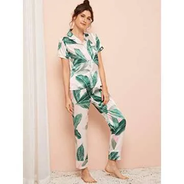 Milumia Women's Floral Pajamas Set for Sleep & Lounging