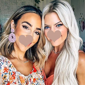 Statement Drop Earrings - Bohemian Beaded Teardrop Dangle Earrings Gift for Women