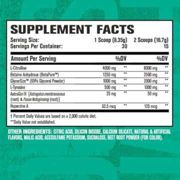 Jacked Factory Pumpsurge Caffeine Free Pre Workout for Men & Women - Nootropic Booster & Stim Free Pre Workout - Intense Pumps, Enhanced Focus - 30 Servings, Strawberry Lemonade