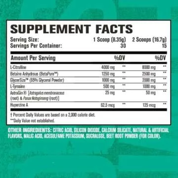 Jacked Factory Pumpsurge Caffeine Free Pre Workout for Men & Women - Nootropic Booster & Stim Free Pre Workout - Intense Pumps, Enhanced Focus - 30 Servings, Strawberry Lemonade