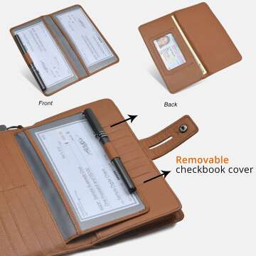 RFID Leather Wallet for Women - Large Wristlet Organizer