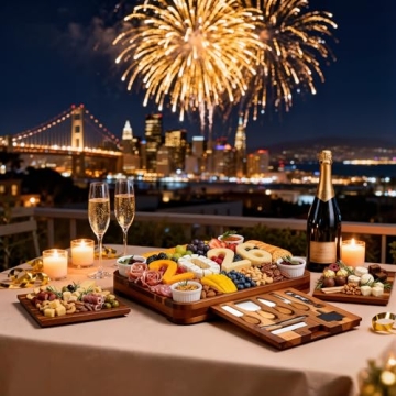 SMIRLY Charcuterie Boards Set - Large Acacia Cheese Board Set - Perfect Gift for Weddings, Housewarm...