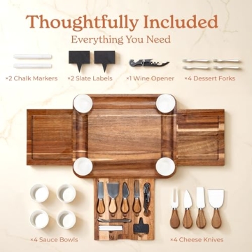 SMIRLY Large Charcuterie Board Set for All Occasions