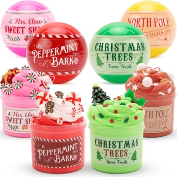 Christmas Stocking Stuffers for Kids - 4 Pack Slime Balls - Toys Kit Xmas Gifts for Classroom Reward...