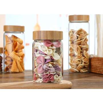 Lawei 10-Piece Glass Food Jars with Airtight Lids