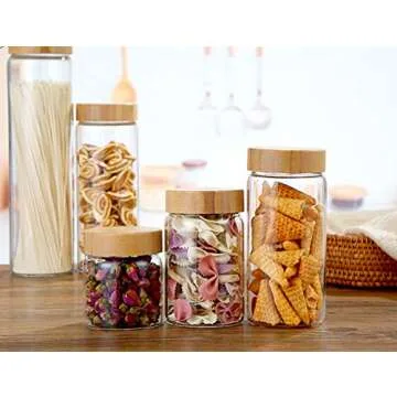 Lawei 10-Piece Glass Food Jars with Airtight Lids