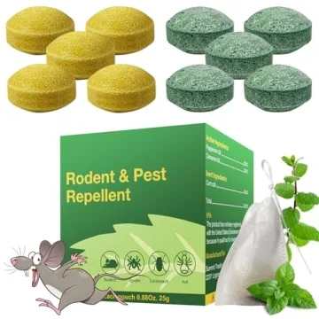 Mice Repellent Ball 10 Pack,Peppermint Oil Mouse and Squirrel Deterrent for Indoor Attic Garage, Saf...