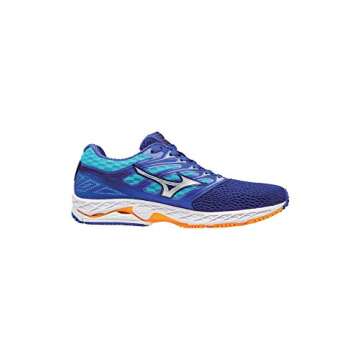Mizuno Running Women's Wave Shadow Shoes, dazzling blue/white, 9 B US