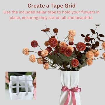 RyddeligHome Paper Bag Vase Ceramic Crinkle, Cool Vase for Lego Flower Bouquet, Jarrones para Flores, Wide Big Flower Pot Living Room Entryway Table Decor