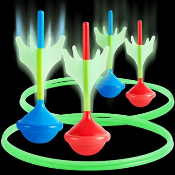 JOYIN Glow In The Dark Lawn Darts Game Set - Fun for Kids and Adults Outdoor