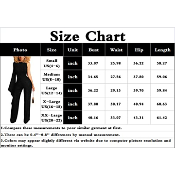 HannahZone Women's Elegant Sequin Jumpsuit Clubwear