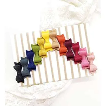 Fall Baby Girl Mini Bows - Soft, Handmade Baby Headbands