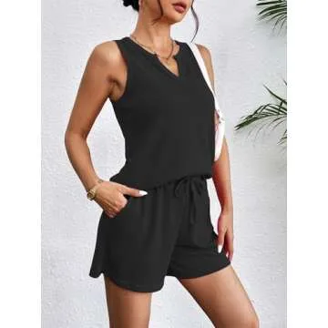 Ekouaer Pajamas Tank Top and Shorts Lounge Set