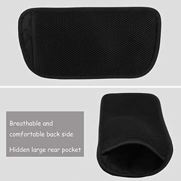 Travel Money Belt RFID Blocking Waist Wallet Waterproof Hidden Stash for Men Women, Under Clothes Passport Holder with 10 Credit Card Sleeves, Black