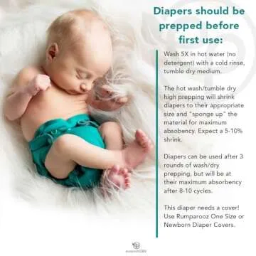 Kanga Care Ecoposh OBV Newborn Fitted Cloth Diaper 4-12 lbs | Eco-Friendly