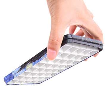 40Pcs Empty Half Pans with Magnetic Stripe Watercolor Paint Travel Tin Palette Case, Artist Paints Half Pan Kits for DIY Watercolor Oils or Acrylics Painting Art Drawing Starry Night