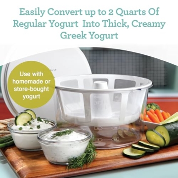 Euro Cuisine GY50 Greek Yogurt Maker - Strain Yogurt Easily