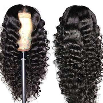 Hair Loose Deep Wave Human Hair Lace Front Wig for Black Women