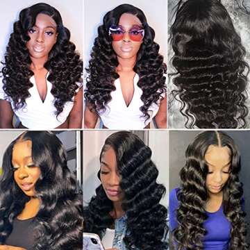 Hair Loose Deep Wave Human Hair Lace Front Wig for Black Women