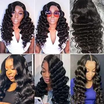 Hair Loose Deep Wave Human Hair Lace Front Wig for Black Women