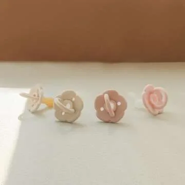 Moonkie Pacifiers Set of 2 | One-Piece Design Baby Pacifier with Large Air Holes | BPA-Free Safe Silicone Soother | 0-6 Months