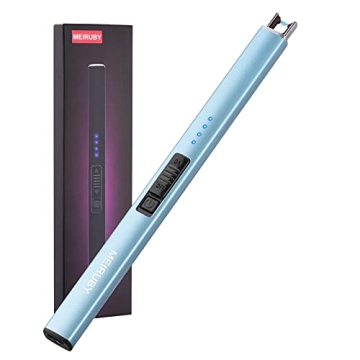 MEIRUBY Lighter Electric Candle Lighter Long Electronic Rechargeable USB Lighter Arc Windproof Flame...