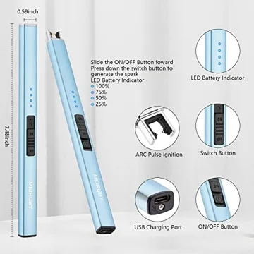 Stylish MEIRUBY Electric Candle Lighter - Flameless & Rechargeable