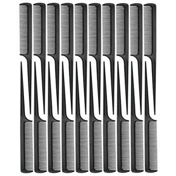 Rat Tail Comb, Black, 8.3 Inch - Pack of 20, 5 Hair Band (Tail Comb)